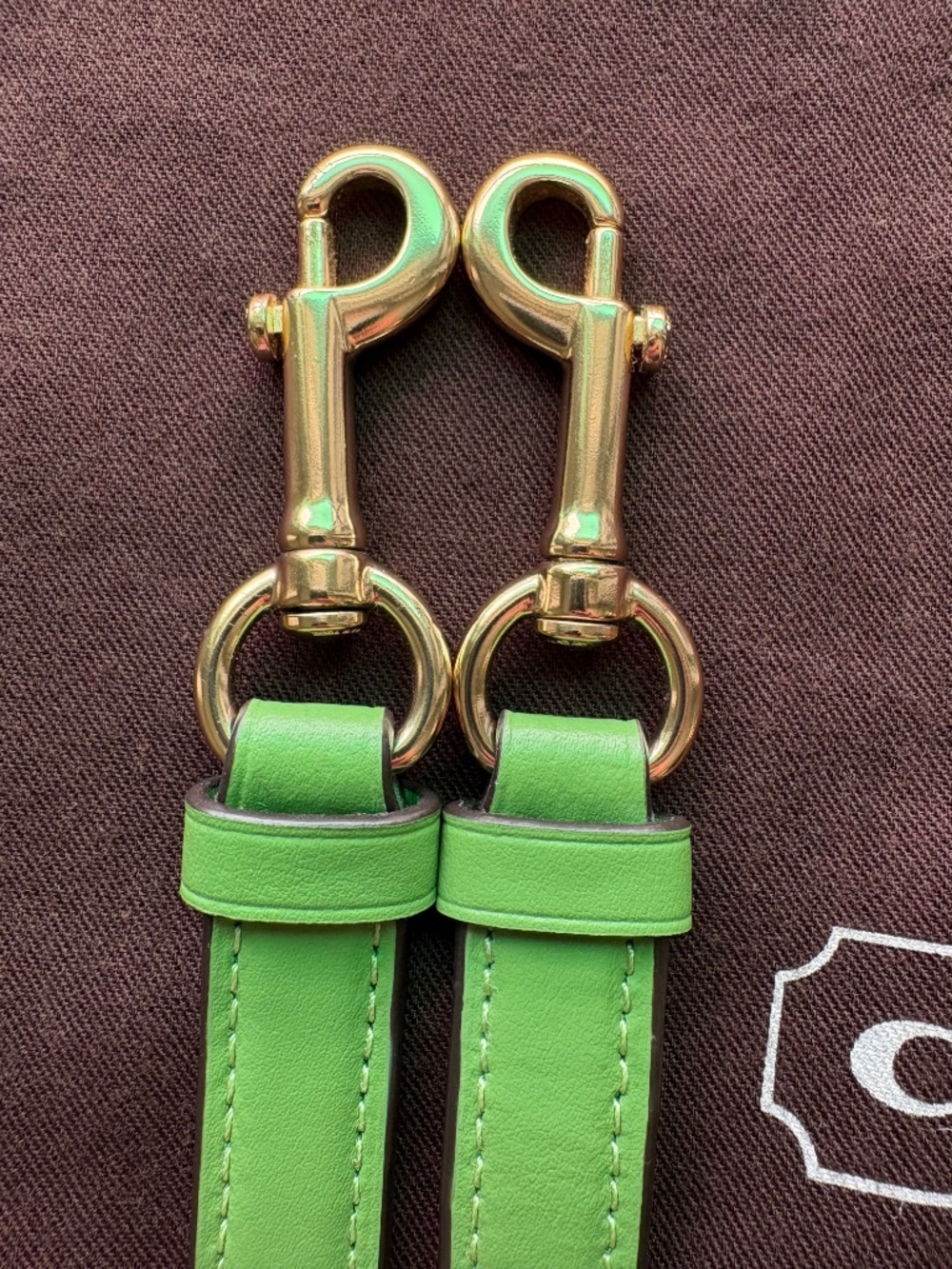 NEW ๐ Coach Apple Green Leather Adjustable Crossbody Replacement Strap - Picture 12 of 15